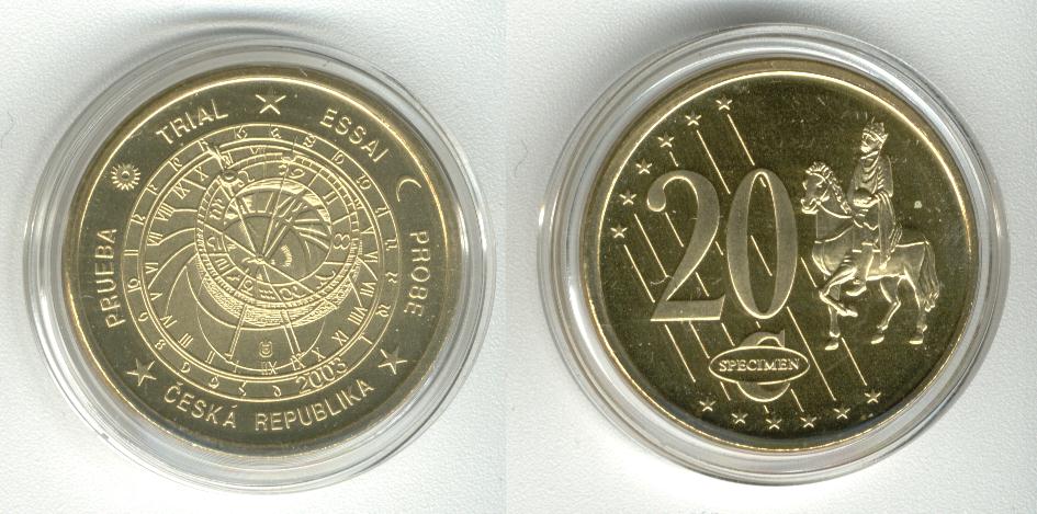 Ceska 20 Cent 2003 Specimen Euro 