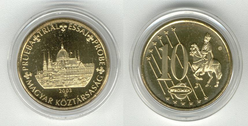 Hungary 10 Cent 2003 Specimen Euro 