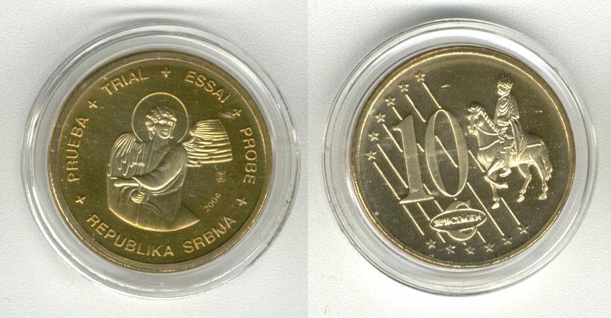 Srbija Serbia 10 Cent Specimen Euro 