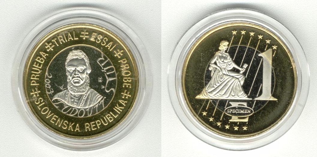 Slovenska 1 Euro 2003 Specimen Euro 