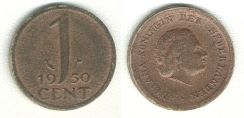 1 <a href=ce/cent.htm>Cent</a> 1950 Cardboard Schoolgeld Leergeld 
