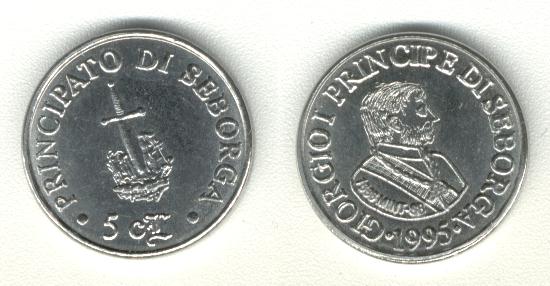 Seborga 5 Cent 1995  