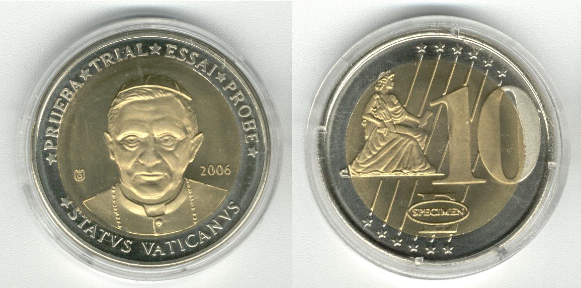 Vatican 10 Euro 2006 Specimen Euro 
