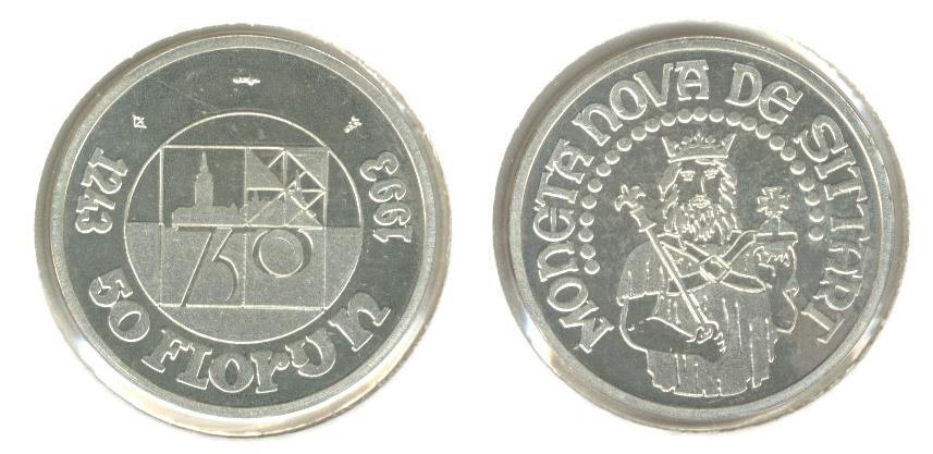 Sittart 1993 50 Florijn moneta nova de sittart 