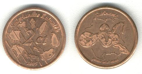 Suriname 2 cent  