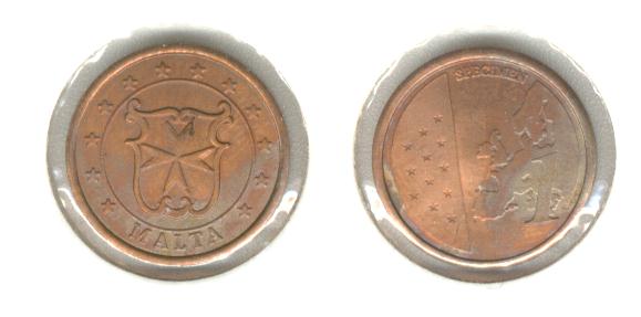 Malta 1 Cent Specimen Euro 
