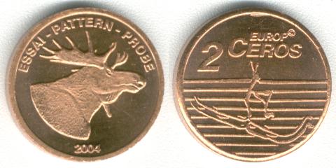 Norway 2004 2 Europ Ceros Specimen Euro Pattern Probe Essai 